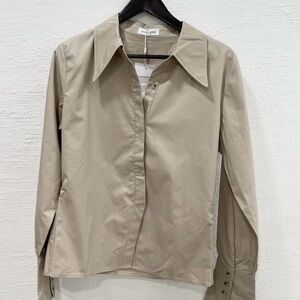 Anine Bing Beige Button-Up Shirt